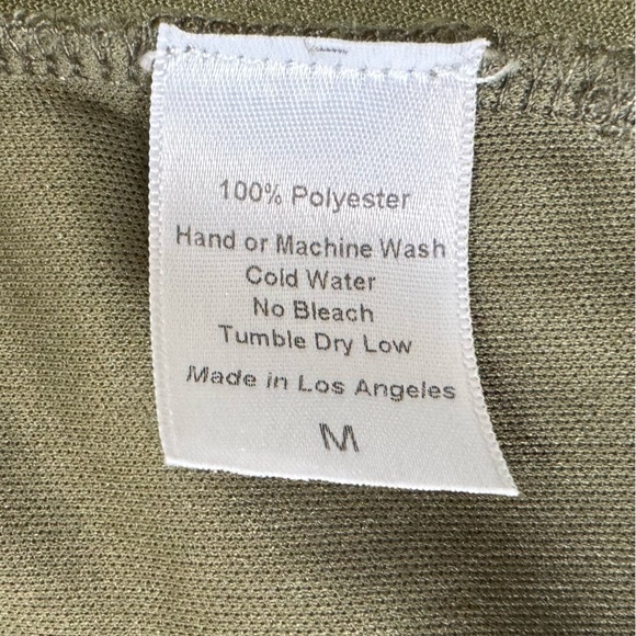 LUCY IN THE SKY Ruched Cross-Back Dress in Green Velvet Size Medium - Picture 8 of 10